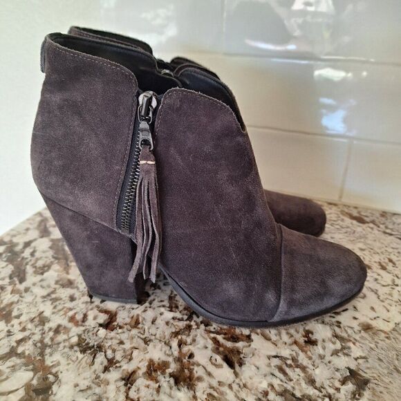 Rag & Bone Gray Suede Ankle Boots size 40 - Picture 2 of 9